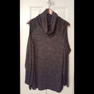 Cold Shoulder Cowl Neck Sweater